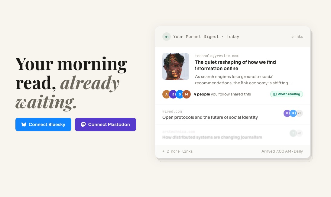 Murmel social link aggregation preview